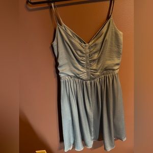 Metallic Blue Silver Party dress xs size 0 banana republic
